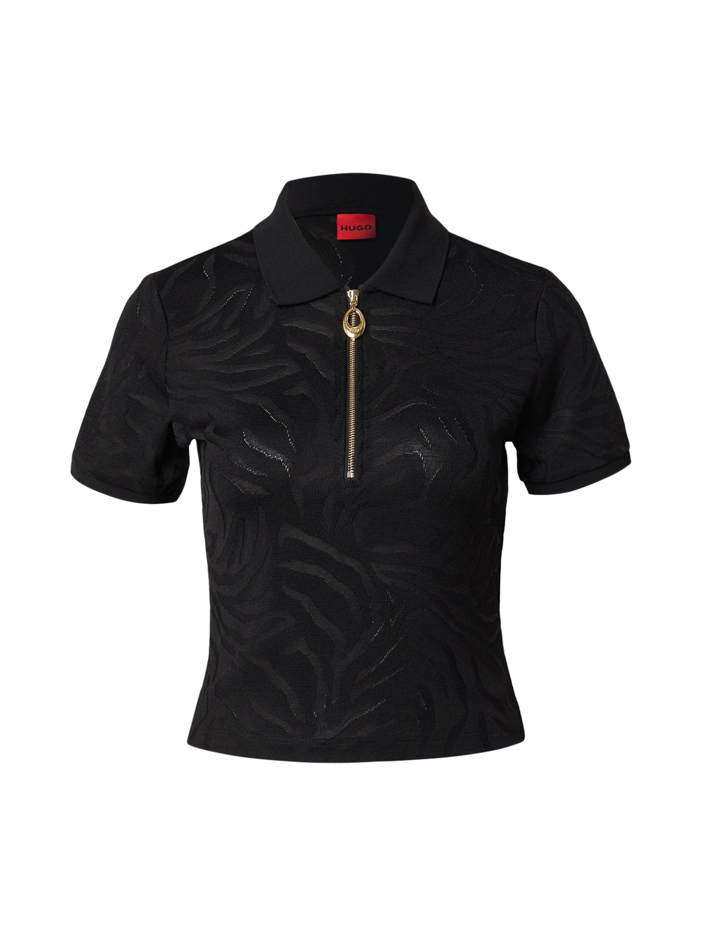 HUGO - Camisa 'Demetri' em preto: frente