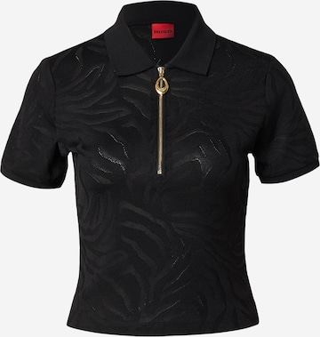 juoda HUGO Marškinėliai 'Demetri': priekis