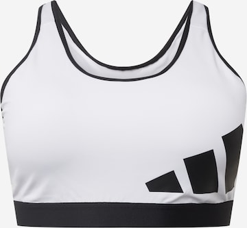 ADIDAS PERFORMANCE Sports Bra 'Believe This' in White: front