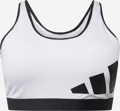 ADIDAS PERFORMANCE Soutien-gorge de sport en noir / blanc, Vue avec produit
