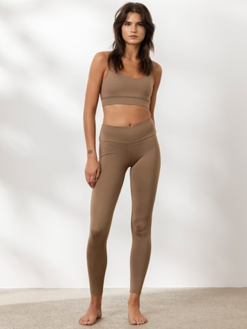 Bustino Reggiseno sportivo 'Criss Cross' di Hey Honey in marrone: frontale