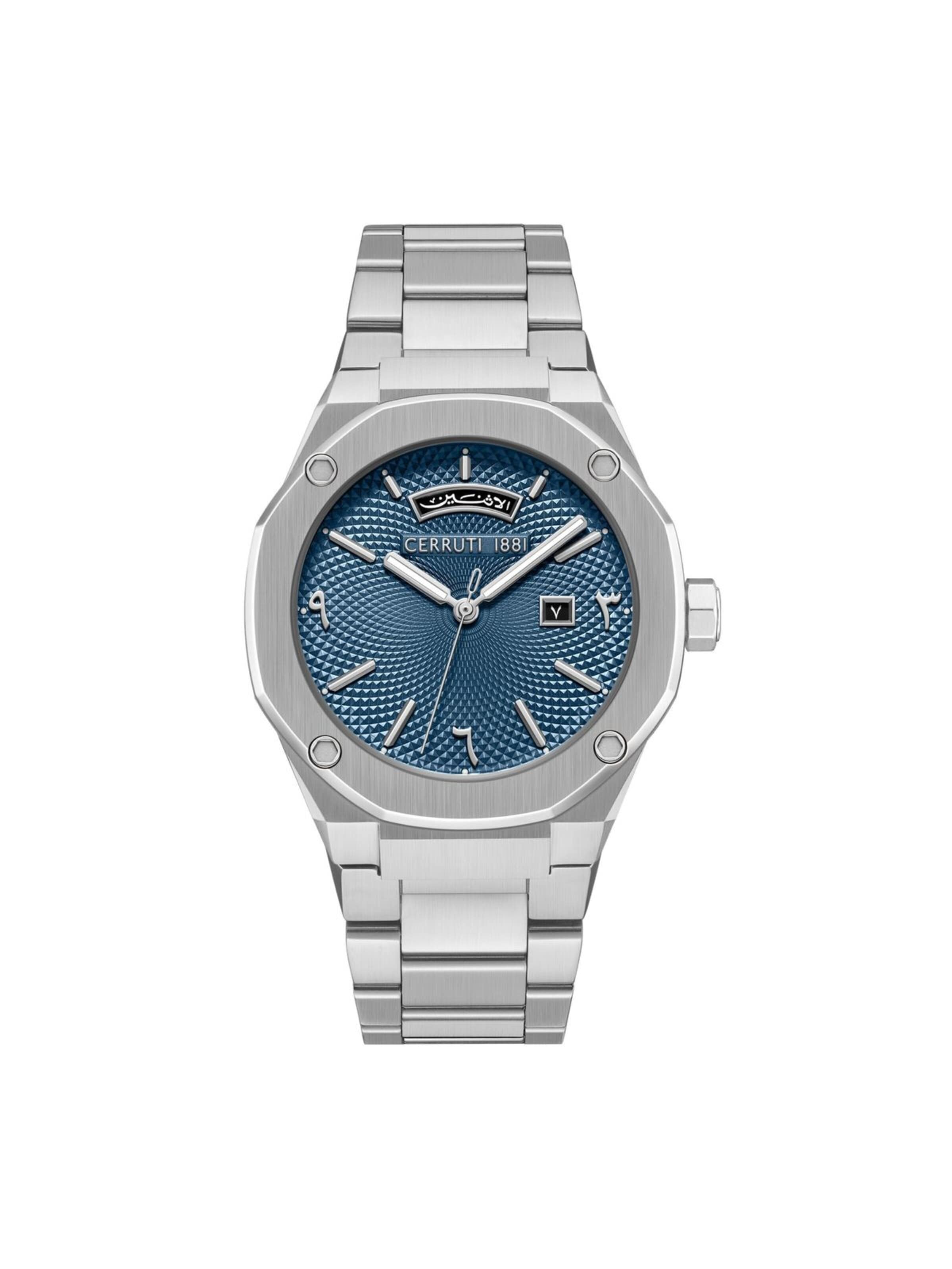 Montre à affichage analogique 'Razzuolo' CERRUTI 1881 en bleu : devant