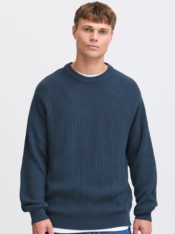 Pull-over 'Gia' !Solid en bleu : devant