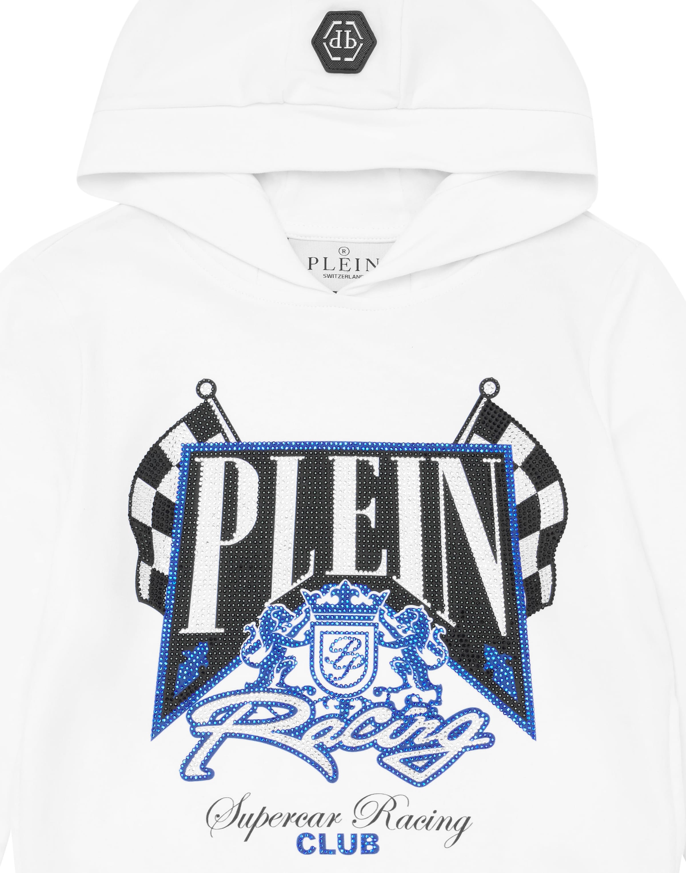 Felpa 'Racing Club' di Philipp Plein in bianco