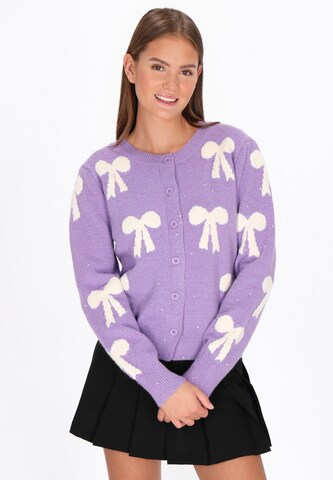 Cardigan MYMO en violet : devant