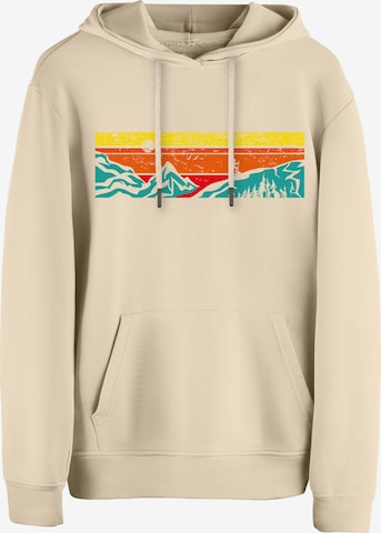 Cotton Prime - Sweatshirt 'Lets Hiking' em bege: frente