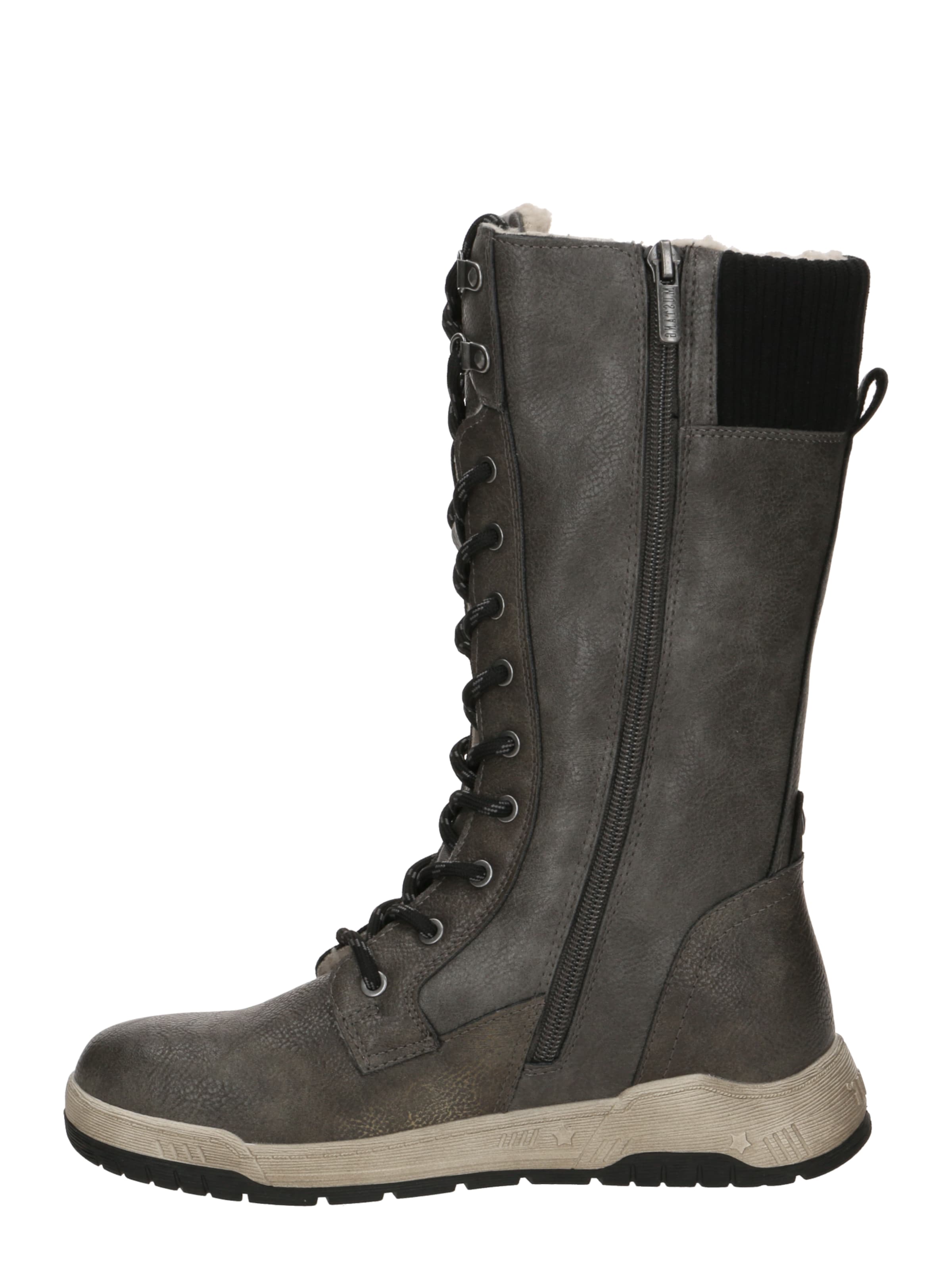 MUSTANG Šněrovací boty – šedá