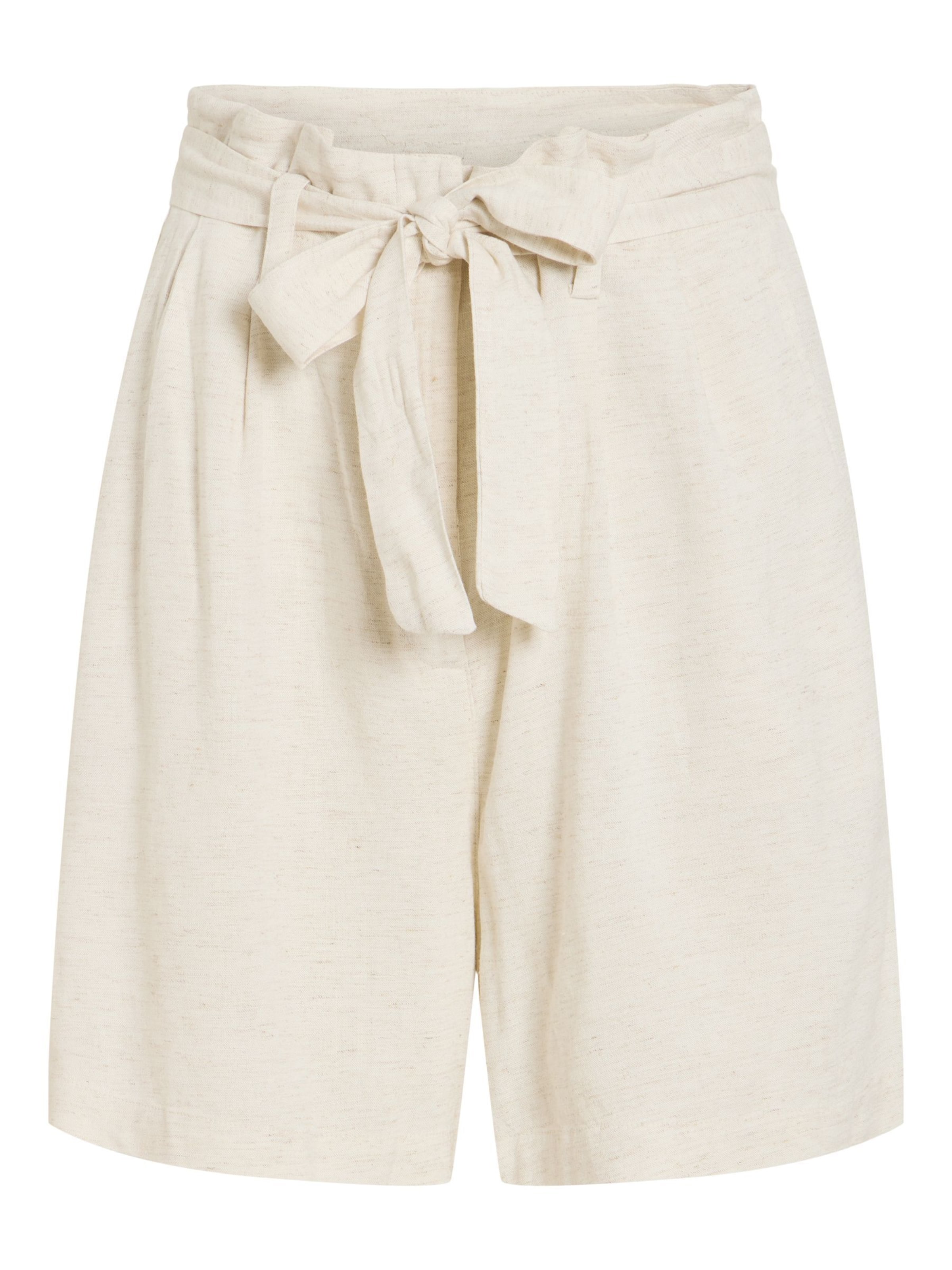 VILA - Pierna ancha Pantalón plisado 'VILineena' en beige: frente