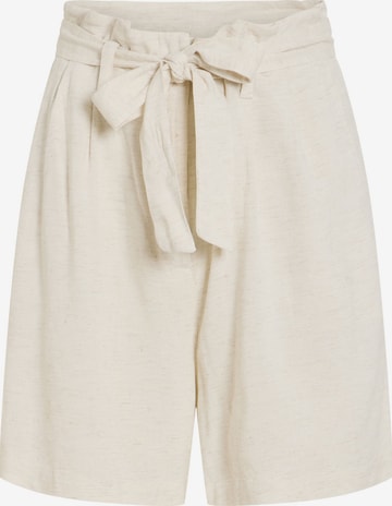 VILA - Pierna ancha Pantalón plisado 'VILineena' en beige: frente