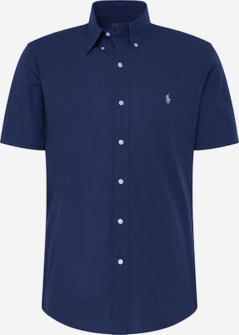 Coupe regular Chemise Polo Ralph Lauren en bleu : devant