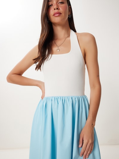 Rochie pe 34 Happiness İstanbul pe ecru / albastru deschis, Vizualizare produs