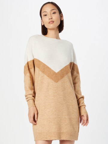 VERO MODA Gebreide jurk 'Gingo' in Beige: voorkant