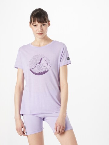 T-shirt fonctionnel 'MOUNTAIN MANDALA' super.natural en violet : devant