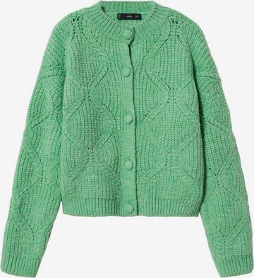 MANGO Gebreid vest 'bolivia' in Groen: voorkant