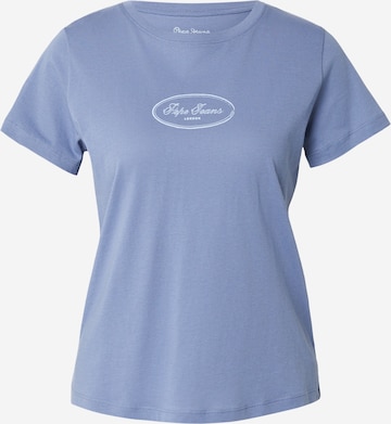 Tricou de la Pepe Jeans pe albastru: față