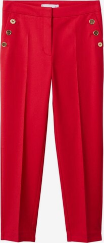 MANGO Kalhoty s puky 'Botones' – červená: přední strana