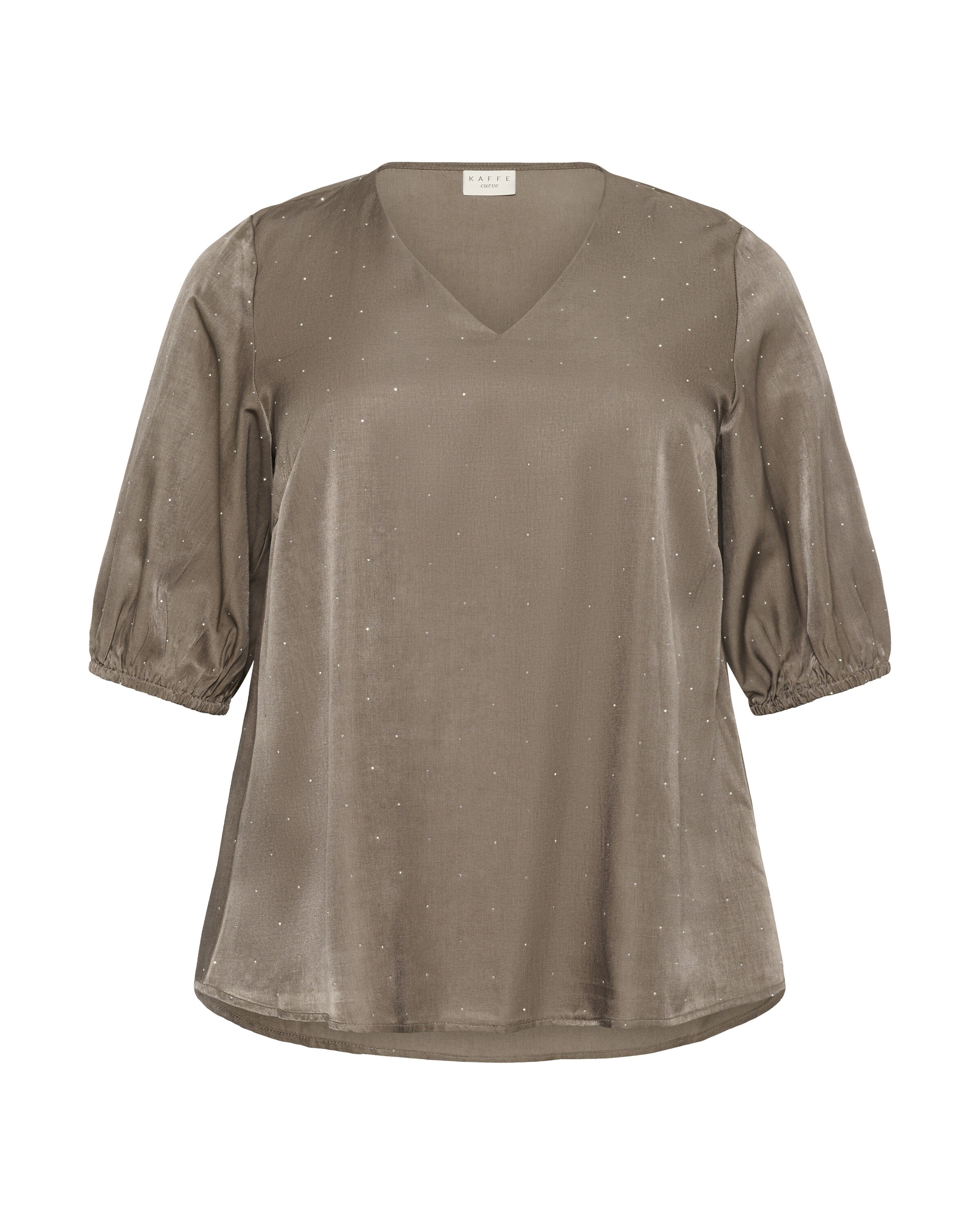 KAFFE CURVE Bluse 'KCAda' i brun: forside