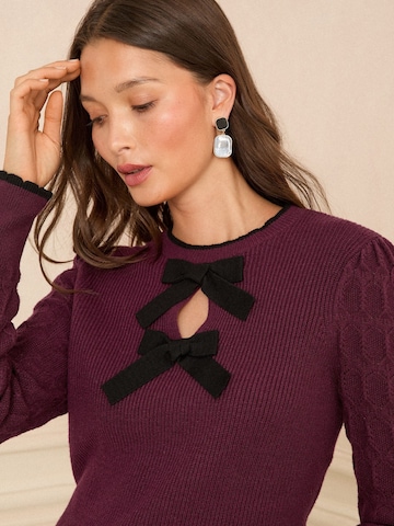 love & roses Pullover in Rot