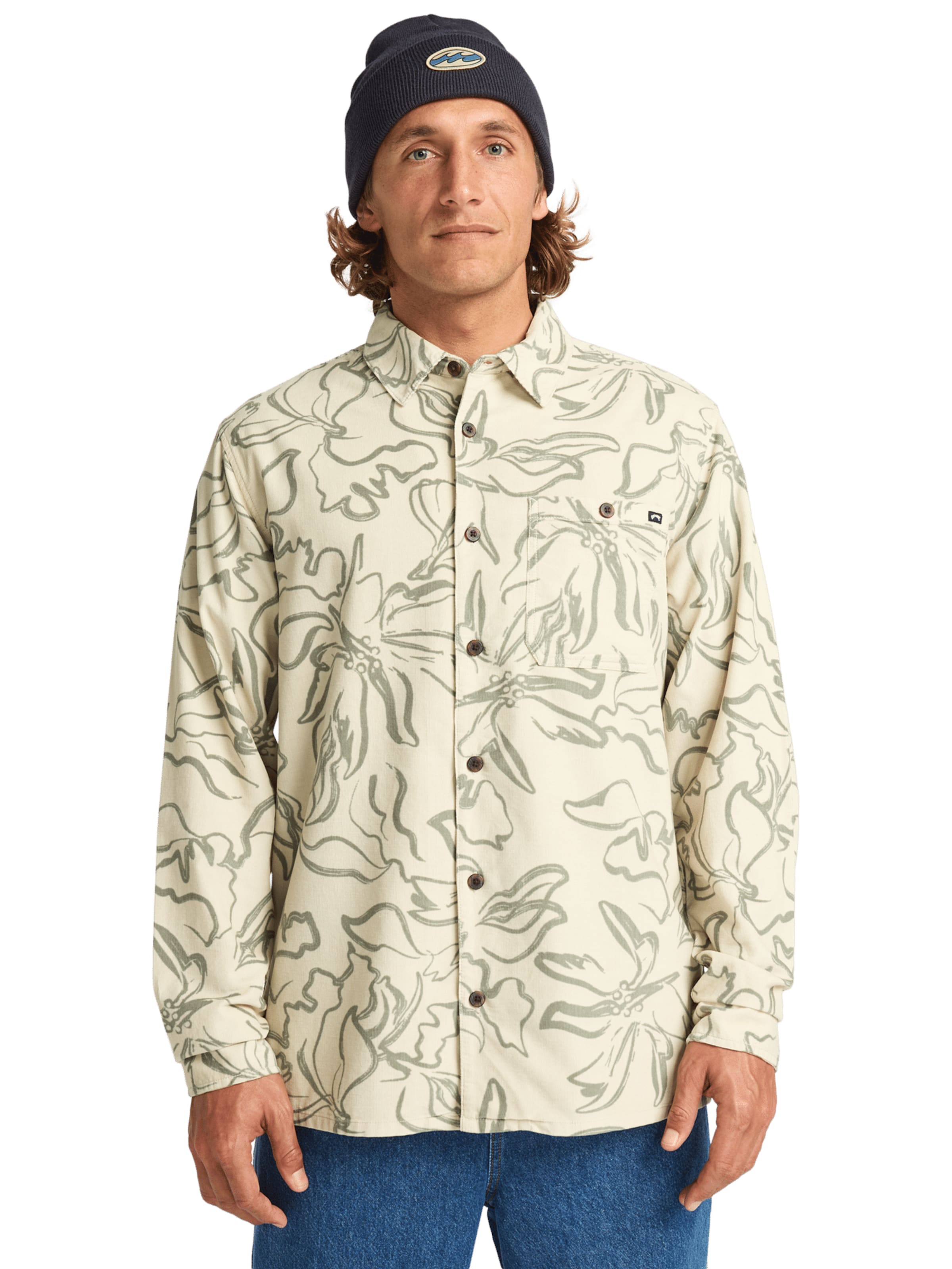 BILLABONG Button Up Shirt 'Solana' in Beige: front