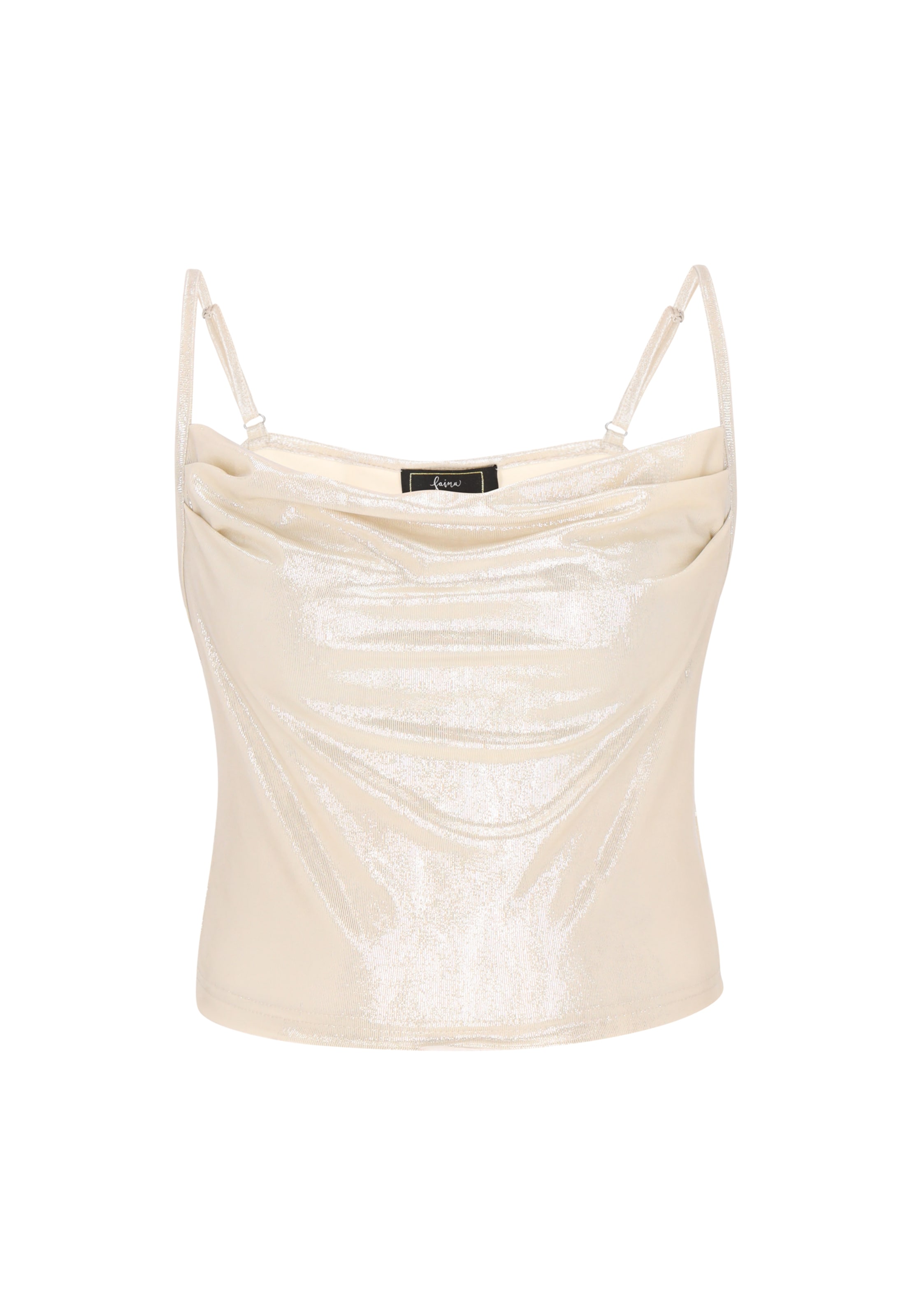 Haut 'Festive' faina en beige : devant