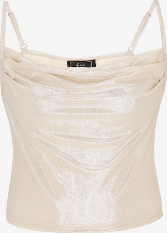 faina - Top 'Festive' en beige: frente