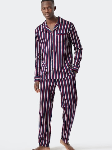 SCHIESSER Pyjama 'Elegant Stripes' in Lila: predná strana