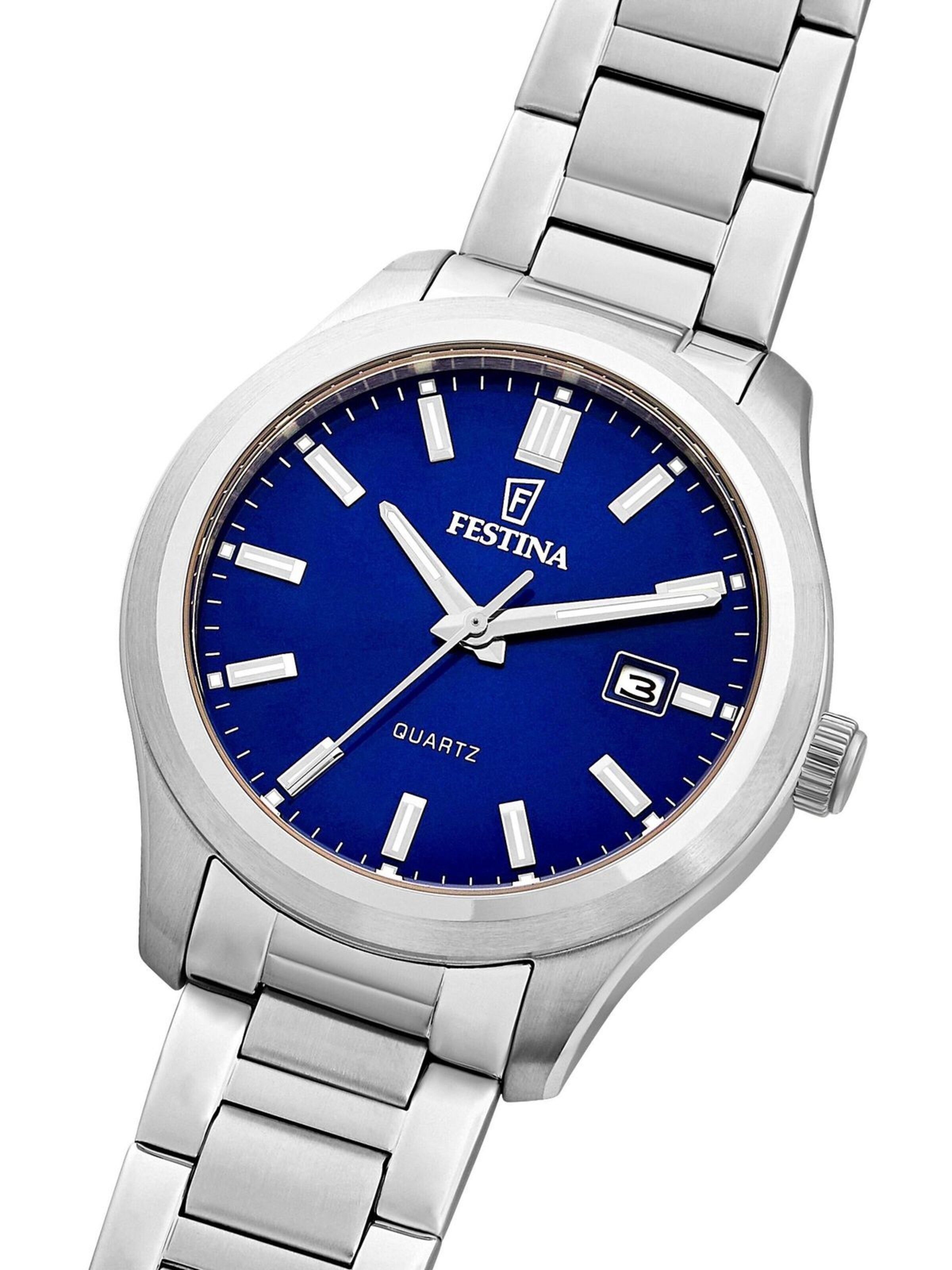 FESTINA Analoog horloge 'Watch Acero Clasico' in Blauw