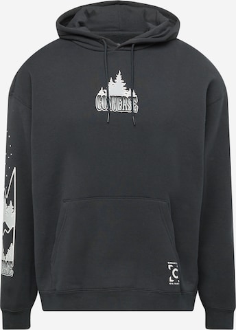 CONVERSE Sweatshirt in Zwart: voorkant