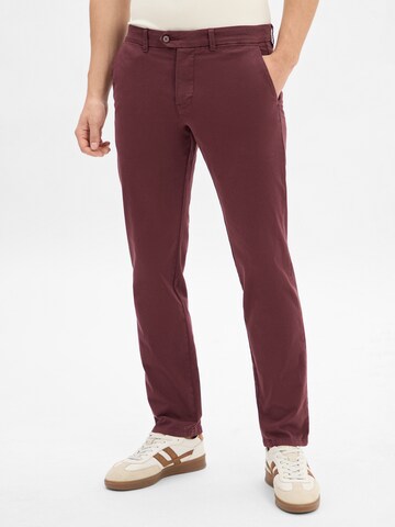 Finshley & Harding Slimfit Chinohose 'Dylan' in Rot: Vorderseite