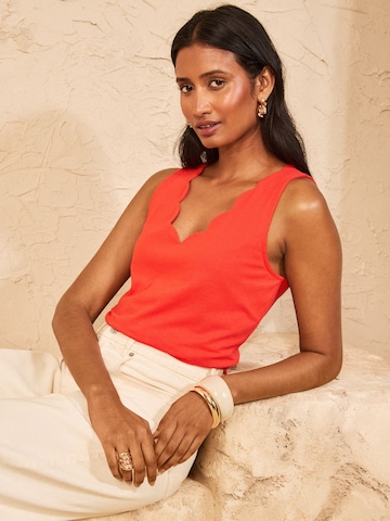 love & roses - Top en naranja