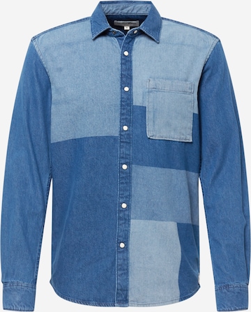 TOM TAILOR DENIM Regular Fit Skjorte i blå: forside