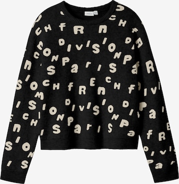 Pull-over 'NKFOLINE' NAME IT en noir : devant