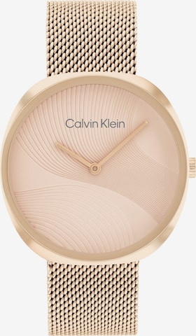 Montre à affichage analogique Calvin Klein en or : devant