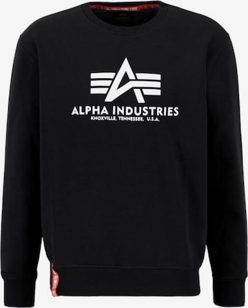 ALPHA INDUSTRIES Sweatshirt 'Basic Logo' in Black: front