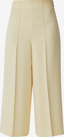 comma casual identity Loose fit Pleated Pants in Yellow: front