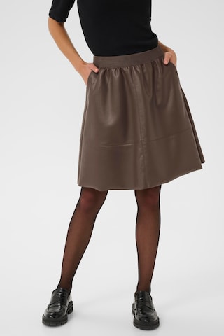 Kaffe Skirt 'Mikka' in Brown: front