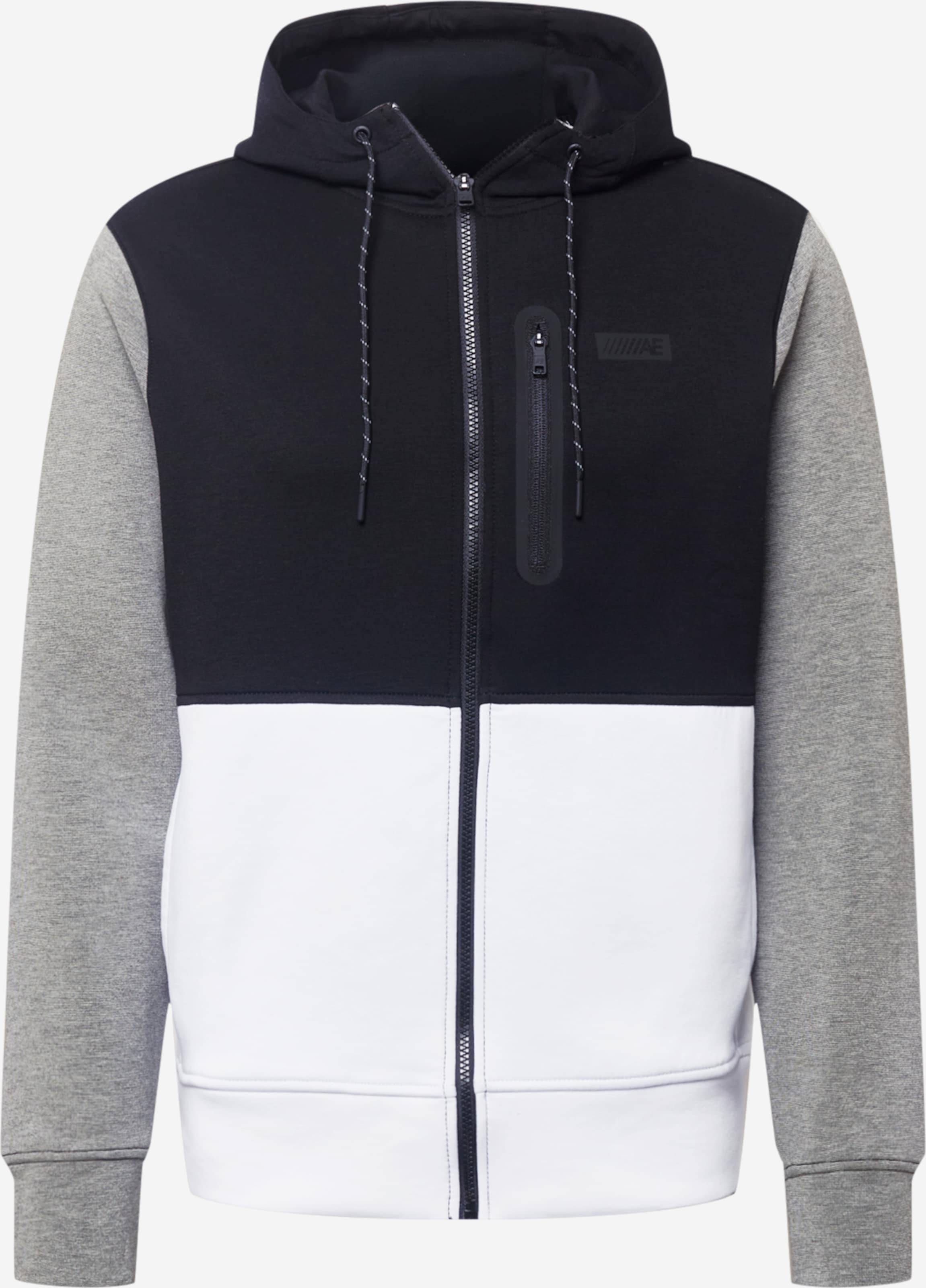 American Eagle Zip Up Hoodie in Black ABOUT YOU