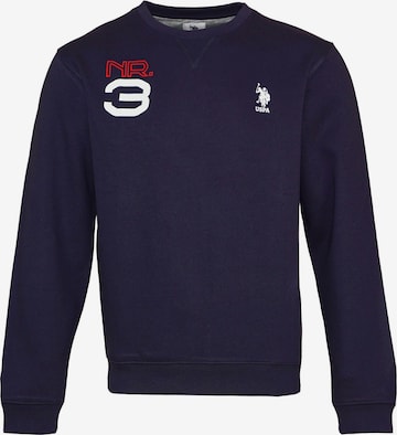 Sweat-shirt U.S. POLO ASSN. en bleu : devant