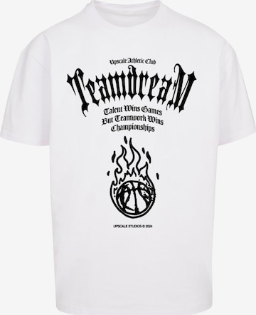 MT Upscale Shirt 'Teamdream' in Wit: voorkant