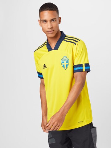 ADIDAS PERFORMANCE Jersey 'Schweden Home EM 2020' in Yellow: front