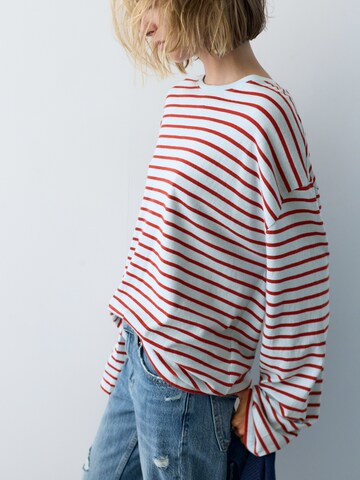 Pull&Bear Tričko – červená