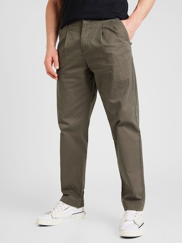 Lindbergh Regular Chino trousers in Green: front