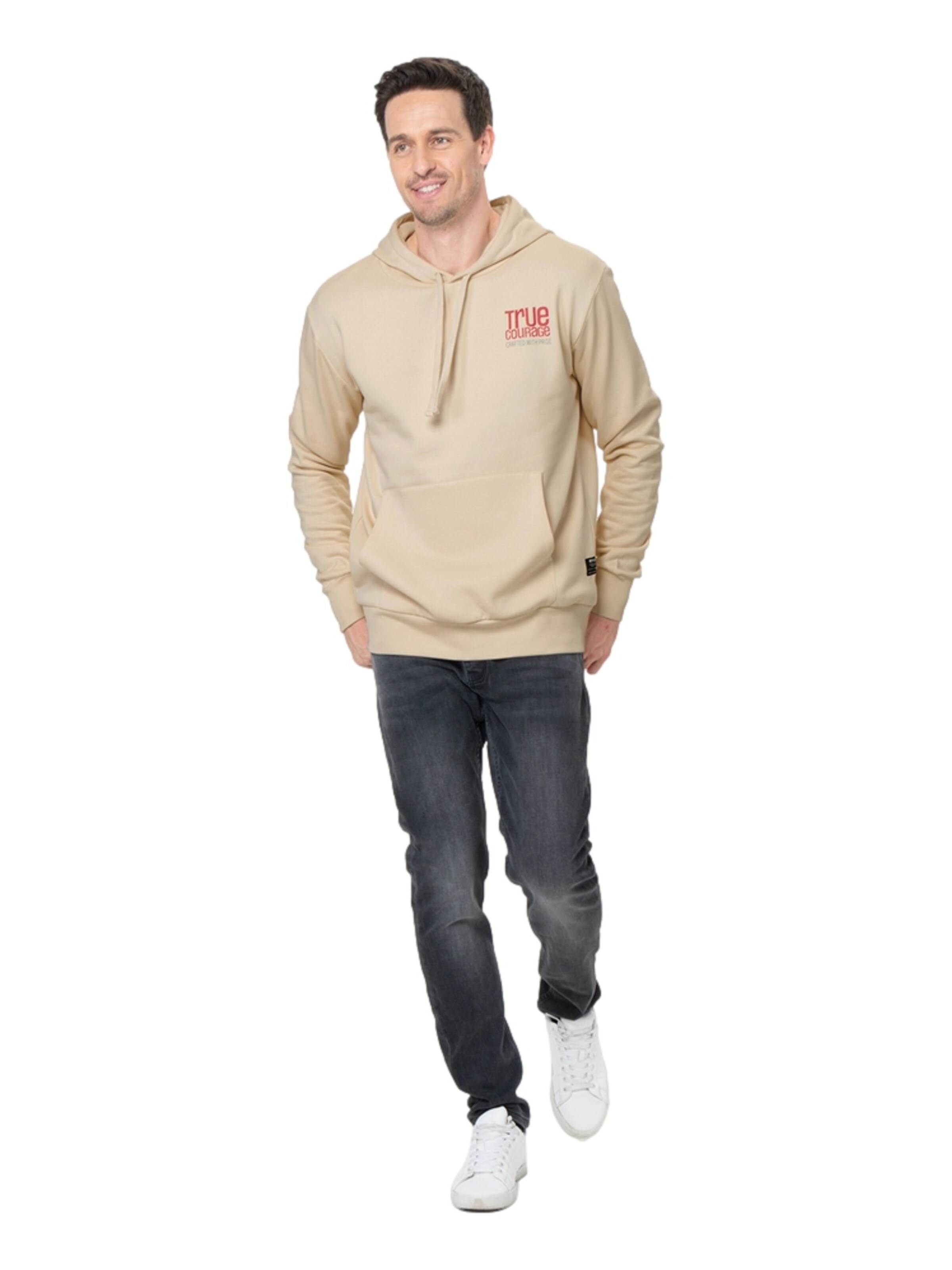 Key Largo Pullover 'True Courage' i beige