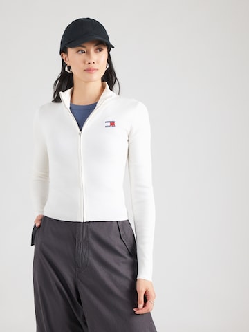Tommy Jeans Kardigán - fehér: elől