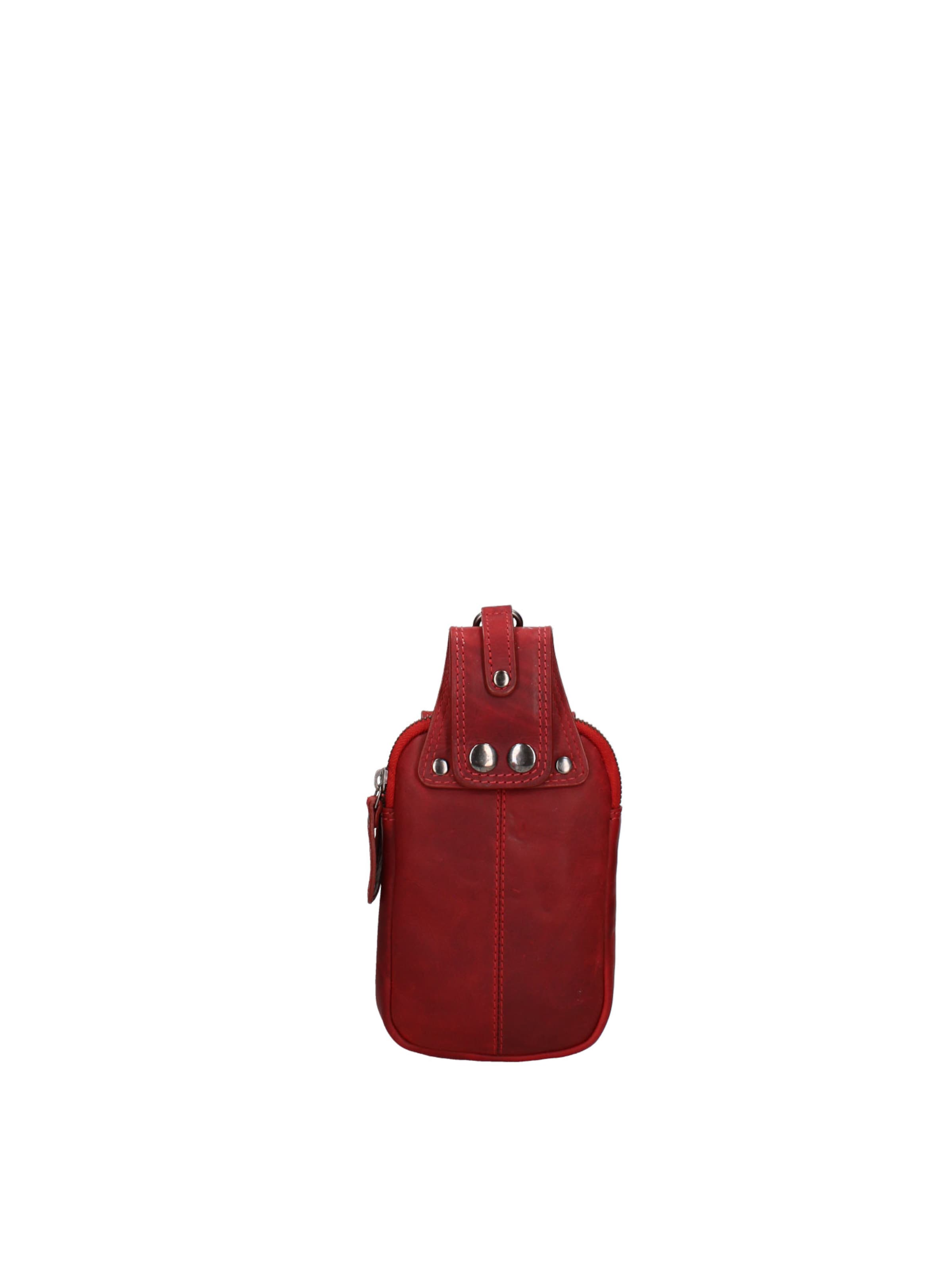 Marsupio 'Marsupio uomo vera pelle vitello ingrassata con zip' di HILL BURRY in rosso