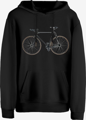 Felpa 'Bike - Fahrrad' di Cotton Prime in nero: frontale