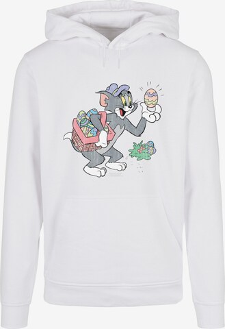 ABSOLUTE CULT Sweatshirt 'Tom and Jerry - Tom Egg Hunt' in Weiß: predná strana