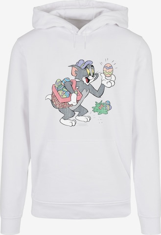 ABSOLUTE CULT Sweatshirt 'Tom and Jerry - Tom Egg Hunt' in White: front