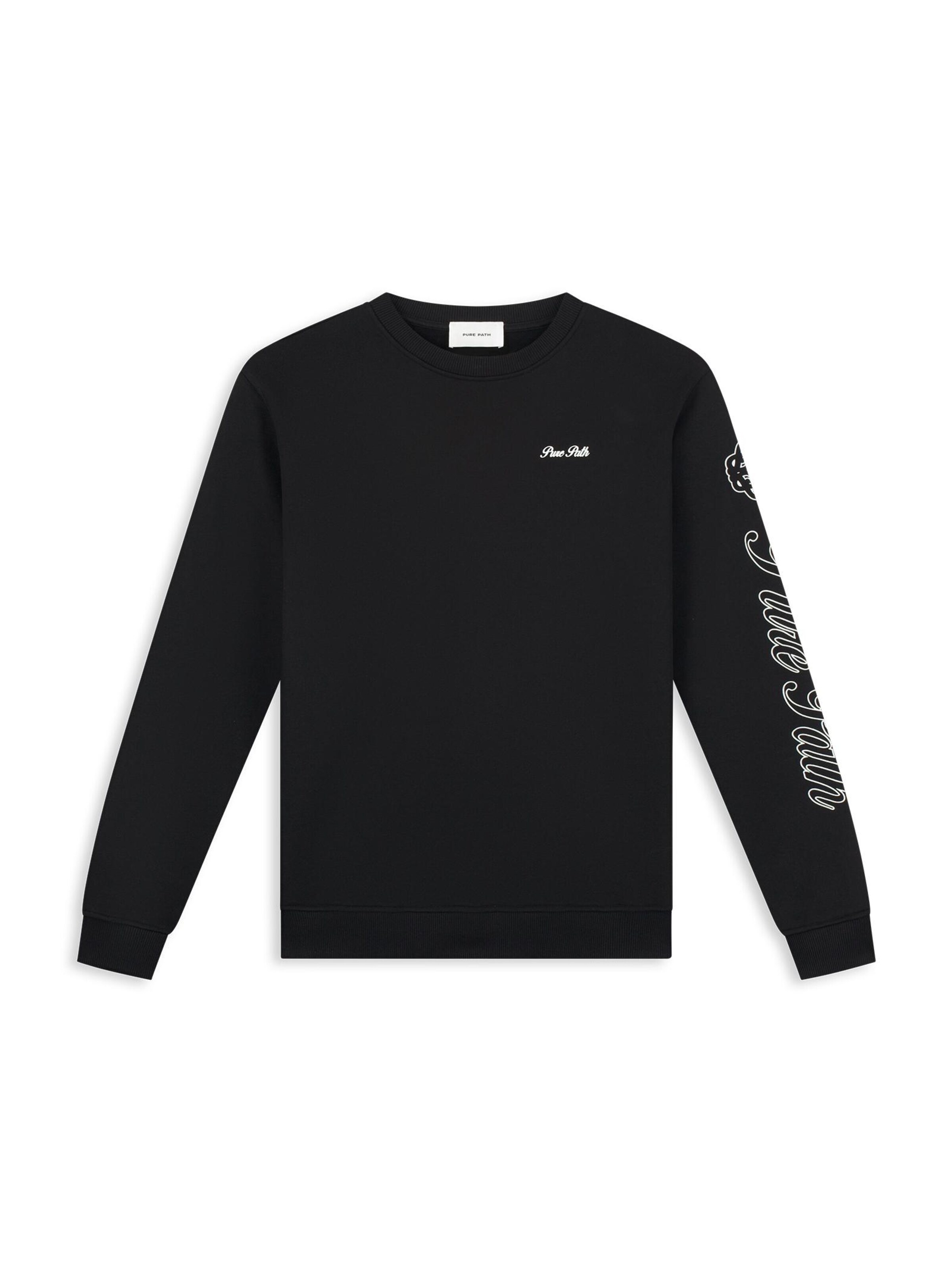 Sweat-shirt Pure Path en noir : devant