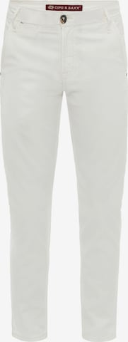 CIPO & BAXX Regular Chino Pants in White: front